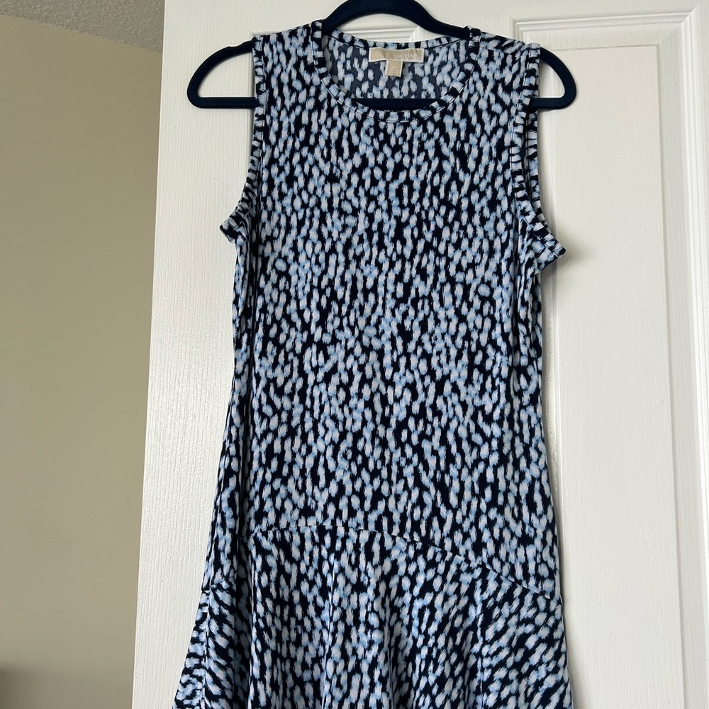 Michael Kors Blue  and White Mini  Dress